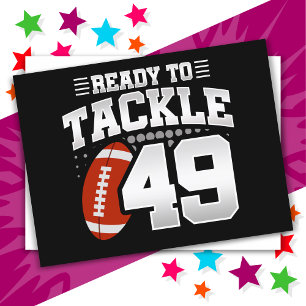 Carte Postale 49 ans Tackle Football Party 49e anniversaire