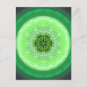 Carte Postale 4 coeur chakra vert créé par Tutti