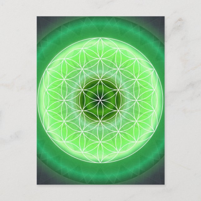 Carte Postale 4 coeur chakra vert créé par Tutti (Devant)