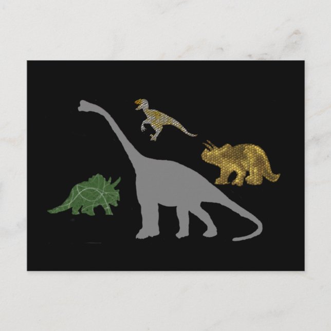 Carte postale 4 Dinos (Devant)