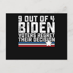 Carte Postale 4 électeurs de Biden sur 9 regrettent leur décisio