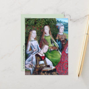 Carte Postale 4 Femmes saintes dans un jardin (détail; M 070)