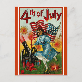 Carte Postale 4 juillet - Art Vintage