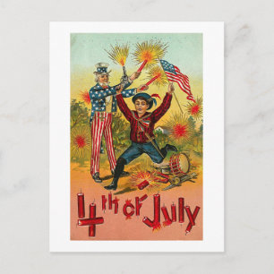 Carte Postale 4 juillet - Art Vintage