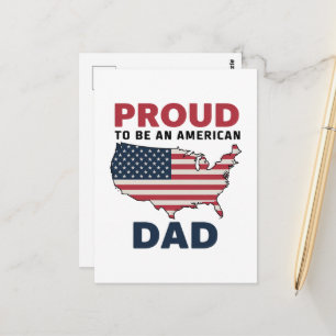 Carte Postale 4 juillet Fête des pères patriotique