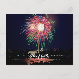 Carte Postale 4 juillet Feu d'artifice, Washington DC
