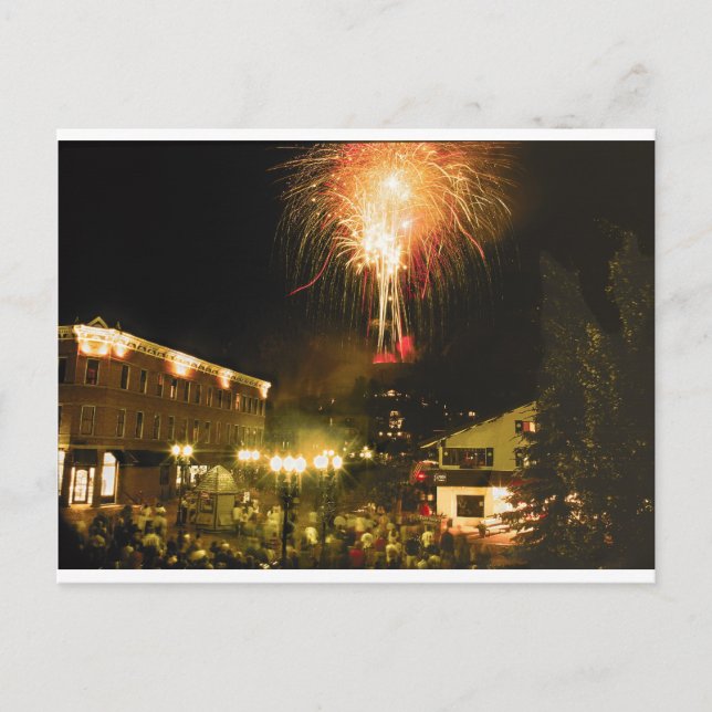 Carte Postale 4 juillet Fireworks Aspen CO (Devant)
