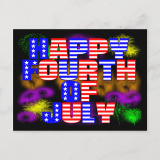 Carte Postale 4 juillet heureux