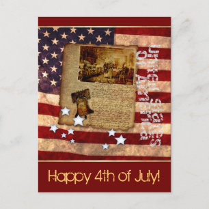 Carte Postale 4 juillet heureux