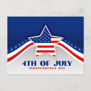 Carte Postale 4 juillet heureux