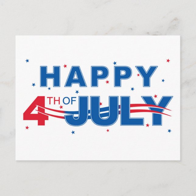 Carte Postale 4 juillet heureux (Devant)