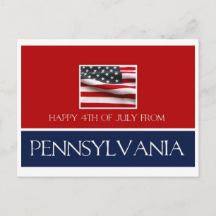 Carte Postale 4 juillet heureux de Pennsylvanie
