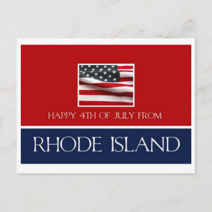 Carte Postale 4 juillet heureux de Rhode Island