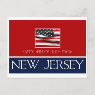 Carte Postale 4 juillet heureux du New Jersey