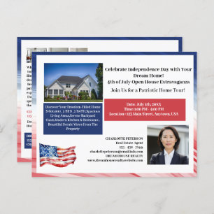 Carte Postale 4 juillet Immobilier Open House Promotions