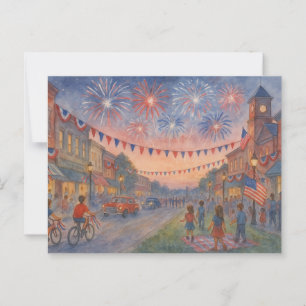 Carte Postale 4 juillet Joyeuse fête de l'indépendance