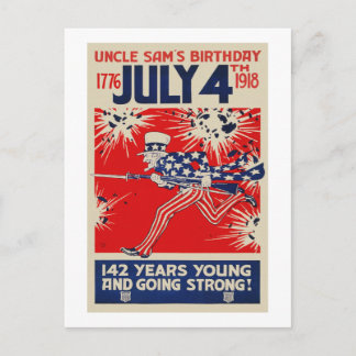Carte Postale 4 juillet La propagande pour l'anniversaire de l'o