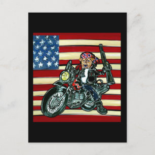 Carte Postale 4 juillet- Né pour être sauvage Airedale