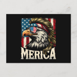 Carte Postale 4 juillet Patriotique Drôle Aigle 4 juillet USA Am