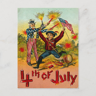 Carte Postale 4 juillet vintage