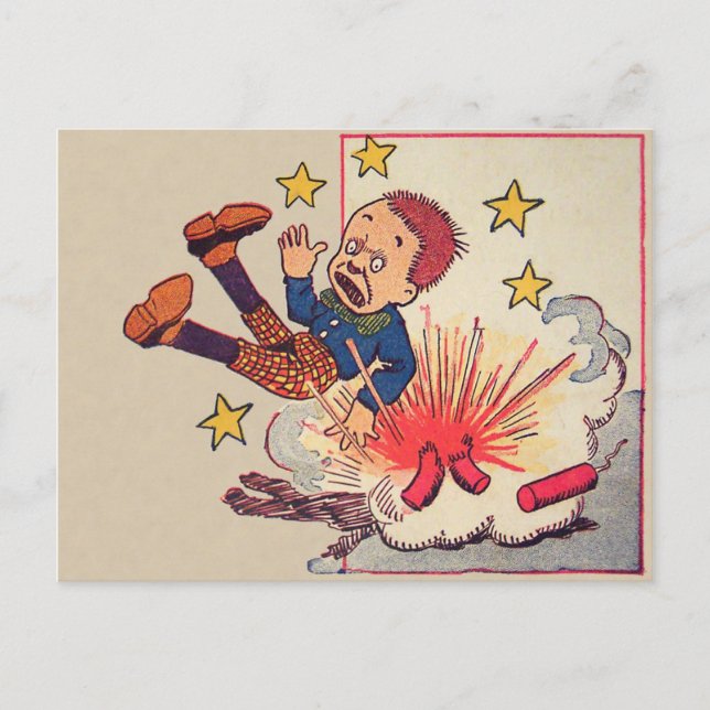 Carte postale 4 juillet vintage (Devant)