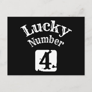 Carte Postale 4 - Lucky Numéro 4 Chuck