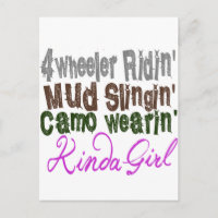 4 roues ridin boue slingin camo wearin genre fille