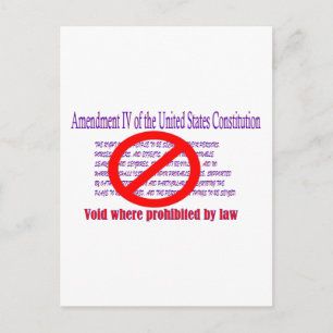 Carte Postale 4e amendement - annulé lorsque la loi l'interdit