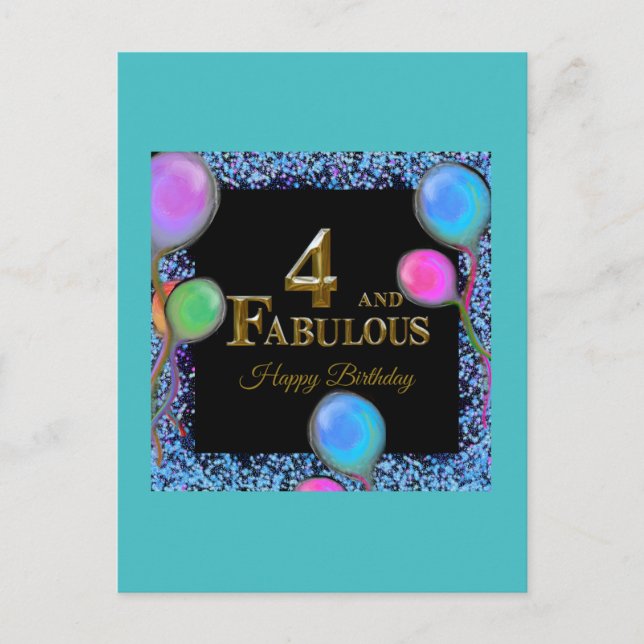 Carte Postale 4e anniversaire  (Devant)