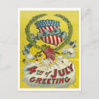Carte Postale 4th of July Greeting