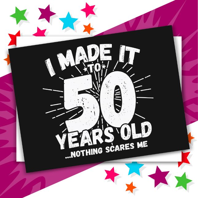 Carte Postale 50 ans drôle mème anniversaire 50 ans (Créateur téléchargé)