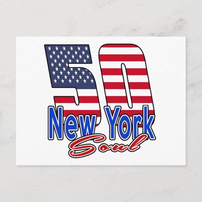 Carte Postale 50 Conceptions d'anniversaire de l'âme de New York (Devant)