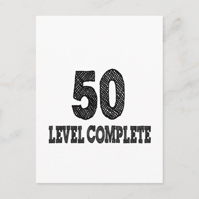 Carte Postale 50 Niveau Terminer Anniversaire (Devant)