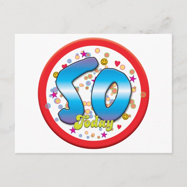 Carte Postale 50e anniversaire aujourd'hui (Devant)