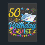 Carte Postale 50e anniversaire Croisière B-Day Party<br><div class="desc">50th Birthday Cruise B-Day Party Amusant design Cadeau Standard Carte Postale Classic Collection.</div>