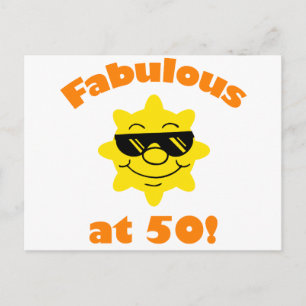 Carte Postale 50e anniversaire Gag cadeau
