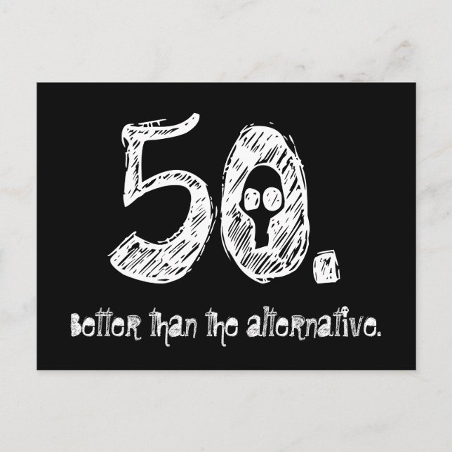 Carte Postale 50e anniversaire Gag cadeau (Devant)