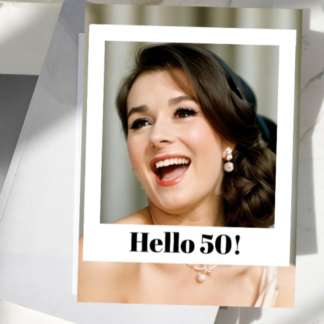 Carte Postale 50e anniversaire Photo moderne Surprise (Créateur téléchargé)