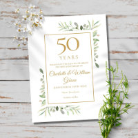50e anniversaire Sauvez la date verte