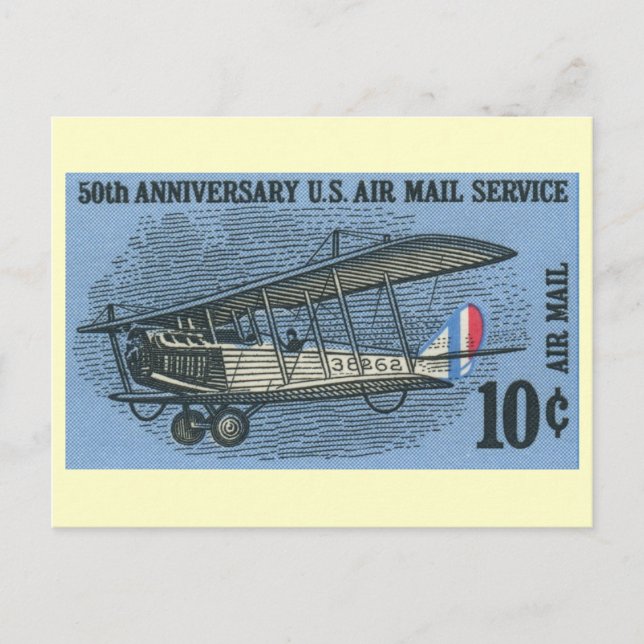 Carte Postale 50e anniversaire U.S. Air Mail Service (Devant)