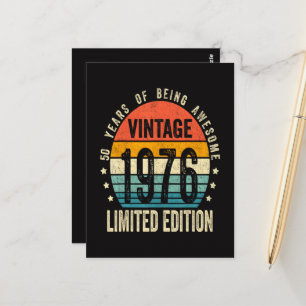 Carte Postale 50e anniversaire Vintage 1976 Édition limitée