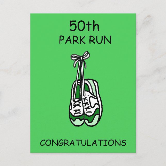 Carte Postale 50th Park Run Félicitations (Devant)