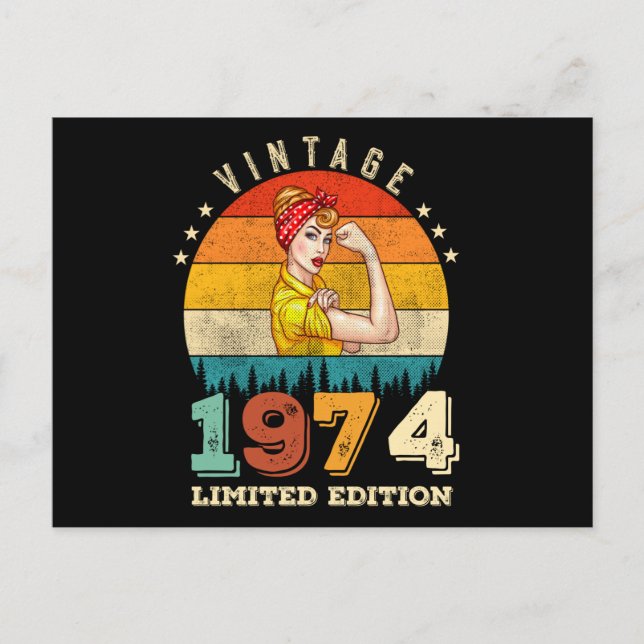 Carte Postale 51 Ans Anniversaire 1974 Vintage 51e Anniversaire  (Devant)