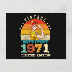Carte Postale 51 Year Old 1971 Vintage 51st Birthday Toxits Wome