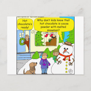 Carte Postale 527 snowman fondu Cartoon