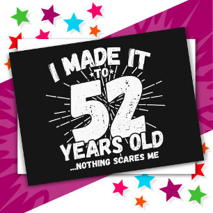 Carte Postale 52 Ans Mème Sarcastique drôle 52ème anniversaire