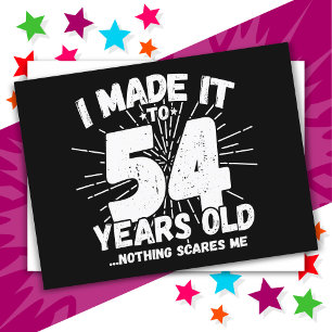 Carte Postale 54 ans drôle mème anniversaire 54 ans sarcastique