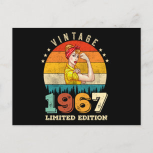 Carte Postale 55 ans 1967 Femmes Vintages 55e anniversaire Cadea