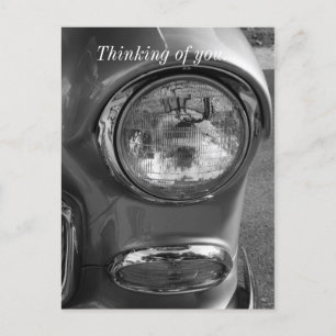 Carte Postale 55 Niveaux de gris Chevy Headlight