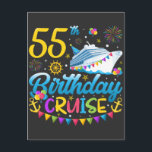 Carte Postale 55e anniversaire Croisière B-Day Party<br><div class="desc">55th Birthday Cruise B-Day Party Amusant design Cadeau Standard Carte Postale Classic Collection.</div>